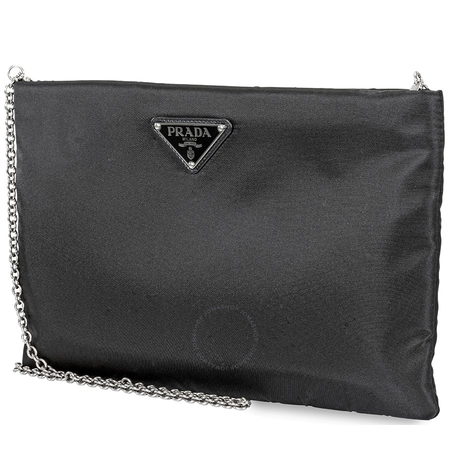 Prada Medium Padded Nylon Clutch- Black 1BF081 OOO 2CCJ D_F0002