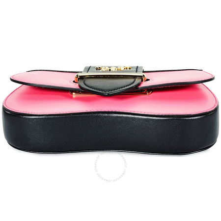 Prada Sidonie Leather Belt-Bag- Black/Pink 1BL021 OJH 2AIX EF0XDF