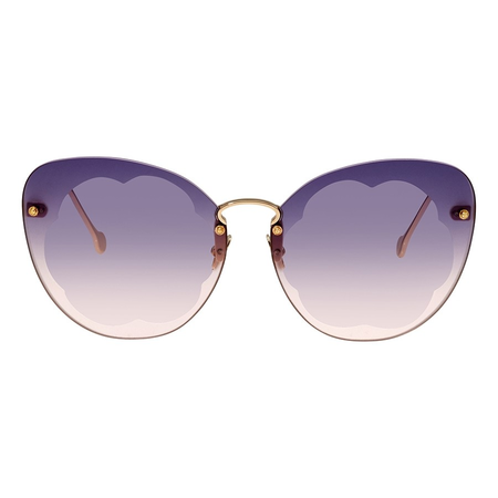Ferragamo Purple Rose Butterfly Sunglasses SF178S FIORE 691 63