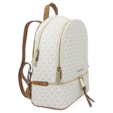 Michael Kors Rhea Medium Logo Print Backpack - Vanilla 30S7GEZB1B-150