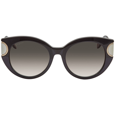 Ferragamo Grey Gradient Oval Ladies Sunglasses SF840SA00154