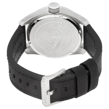 Brooklyn Watch Co. Lafayette White Dial Black Leather Swiss Quartz Men's Watch CLA-D