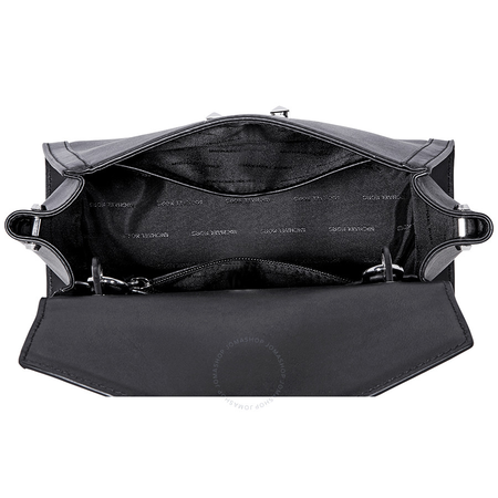 Michael Kors Whitney Medium Leather Satchel- Black 30T8SXIS2L-001