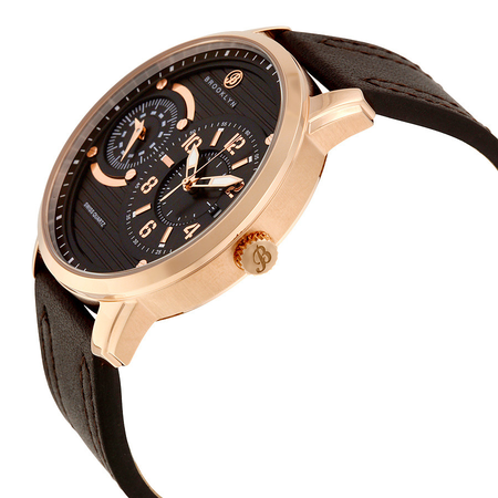 Brooklyn Watch Co. Brooklyn Willoughby Dual Time Swiss Quartz Brown Dial Men's Watch 102-M3931