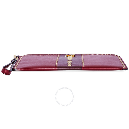 Michael Kors Medium Leather Zip Pouch- Red 32F8GF9P6Y-914