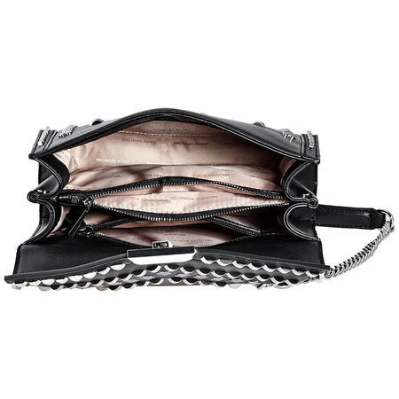 Michael Kors Whitney Large Studded Leather Convertible Shoulder Bag- Black 30T8TXIL4T-001