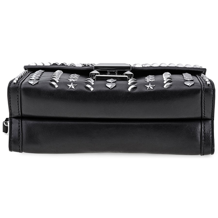 Michael Kors Whitney Large Studded Leather Convertible Shoulder Bag- Black 30T8TXIL4T-001