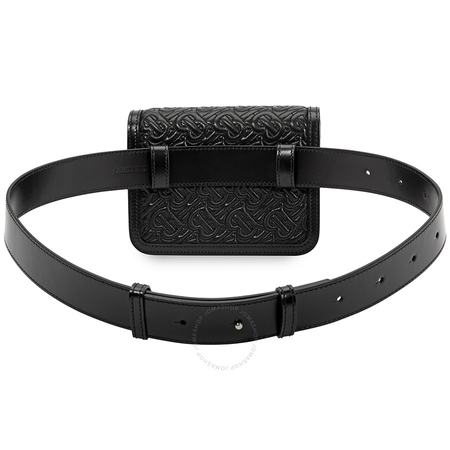 Burberry Belted Quilted Monogram Lambskin TB Bag- Black 8014828