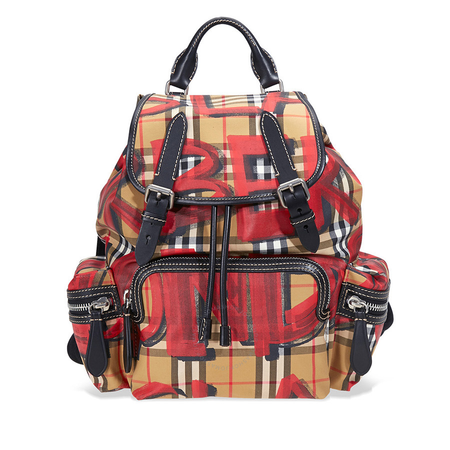 Burberry Medium Graffitied Medium Rucksack- Antique Yellow/ Red 4075836