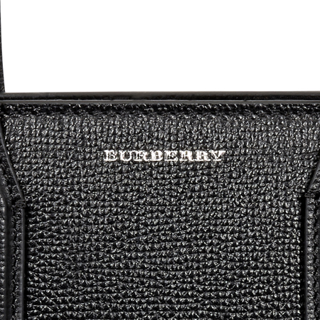Burberry Small Banner Leather Tote- Black 4076748
