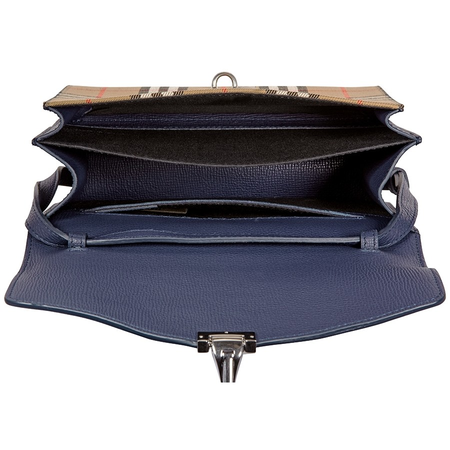 Burberry Small Vintage and Check Crossbody Bag- Regency Blue 4080078