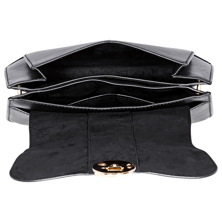 Michael Kors Lillie Medium Leather Shoulder Bag- Black 30F8G0LF2T-001