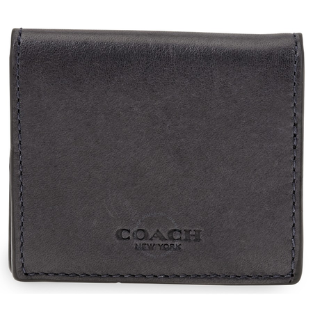 Coach Men's Coin Purse Leather Midnight Oragami Coin Case Sc 28355 MID