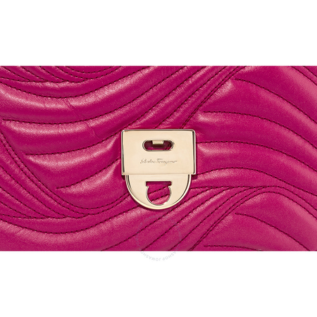Ferragamo Lexi Small Quilted Leather Shoulder Bag- Begonia 21G9000 685011
