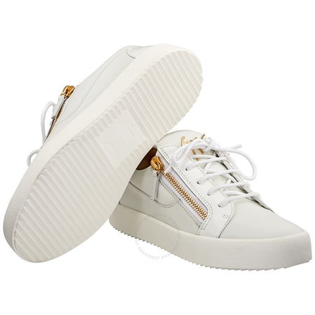 Giuseppe Zanotti Men's White Low-Top Sneakers- Size 40 RU7000-40