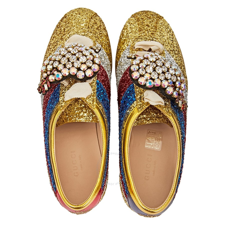 Gucci Gucci Glitter Sneakers in Gold -GC494609KSPE08072