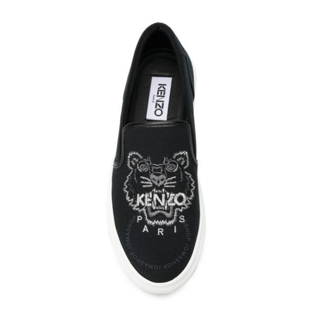 Kenzo Ladies Laceless Tiger Logo Sneaker F862SN100F94 99