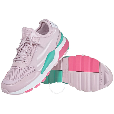 Puma Ladies Pink, Green RS-0 Play Sneakers 36751504 pink/green