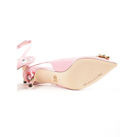 Dolce and Gabbana Dolce & Gabbana Ladies Sandals in Soft Pink with Sling Print CG0183 AU562 HDR40