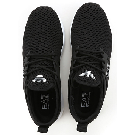Emporio Armani Men's Black Mesh Sneakers Size 6 X8X024-XCC06-00002-6