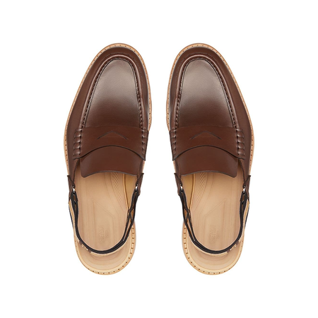 Fendi Men's Italian Luxury Shoes Slingback Strap Loafers 7D1143-XE0-F11UQ