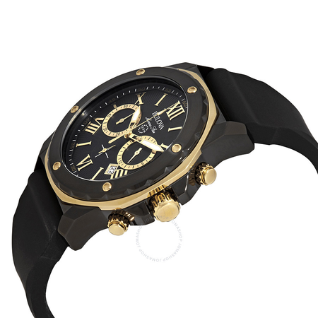 Bulova Marine Star Chronograph Black Dial Men's Watch 98B278
