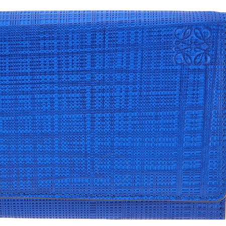 Loewe Ladies Continental Wallet Ja Linen Electric Blue Ja Lo Continental Wallet 101.88.K98.5560