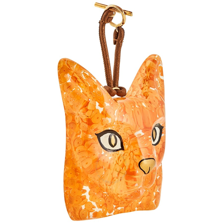 Loewe Ladies Orange Ja Cat Handbag Charm 110.26.012.9100