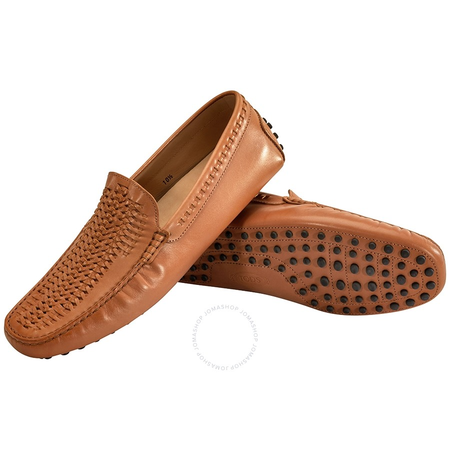 Tod's Men's  Semi-Glossy Leather Shoes in Dark Kenia XXM0WG0P630D90S410