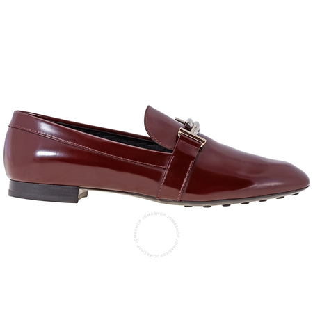 Tod's Womens Semi-Glossy Leather Loafers in Medium Must XXW0ZS0Q99098AR805
