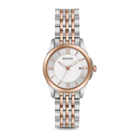 Bulova Classics White Mother of Pearl Dial Ladies Watch 98M125