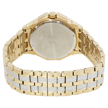 Bulova Crystal Silver Dial Yellow Gold-tone Men's Watch 98C126