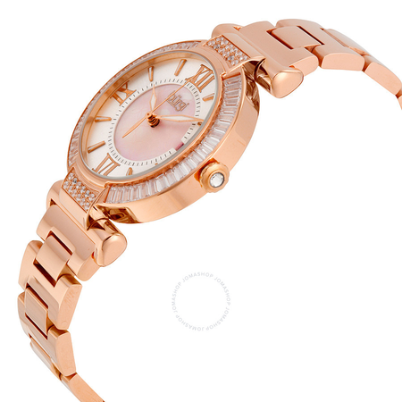 Burgi Mother of Pearl Dial Rose Gold-tone Bracelet Ladies Watch BUR082RG