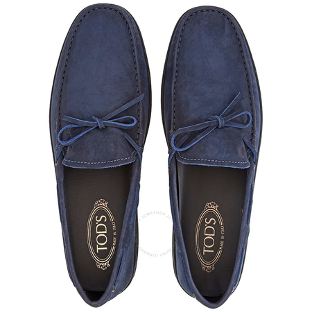 Tod's Men's Grained Leather Loafers in Dark Bluette XXM0YT00050FL1U616