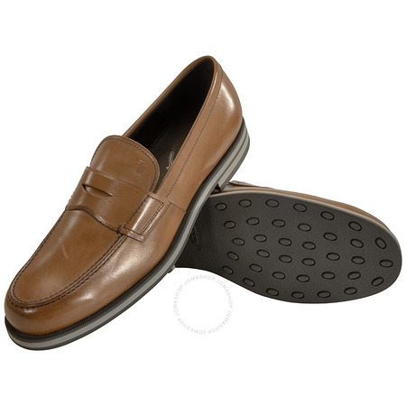 Tod's Men's Brown Semi-Glossy Leather Loafers XXM0XX00010D909996