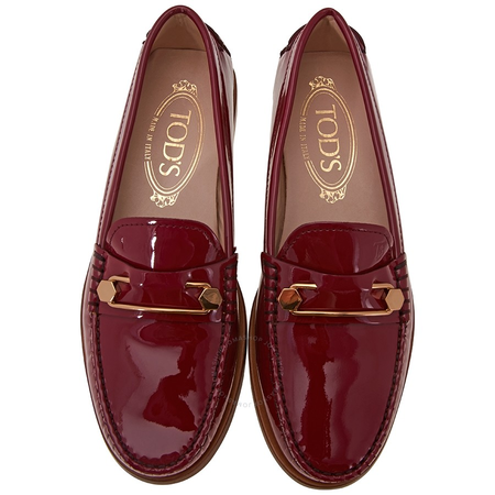 Tod's Womens Patent Leather Loafer in Dark Amaranth XXW0VN0L980OW0R605