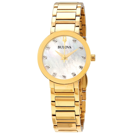 Bulova Mother of Pearl Diamond Dial Laides Watch 97P133