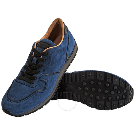 Tod's Men's High-Tech Fabric/ Suede Sneakers in Dark Bluette/Black XXM0VJ0L8109TY184O