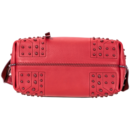 Tod's Tods Wave Mini Leather Shoulder Bag- Red XBWAMRWG101MTI