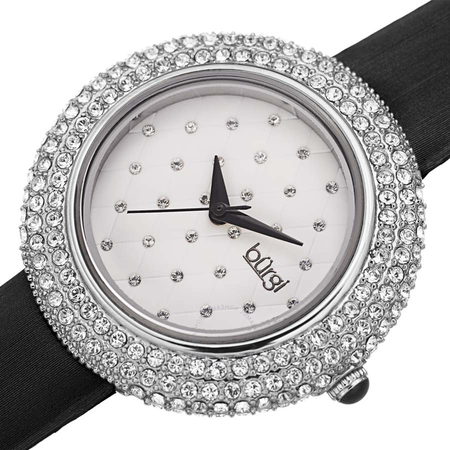 Burgi Ladies Argyle Dial Swarovski Crystal Glamor Strap Watch BUR207SSBK