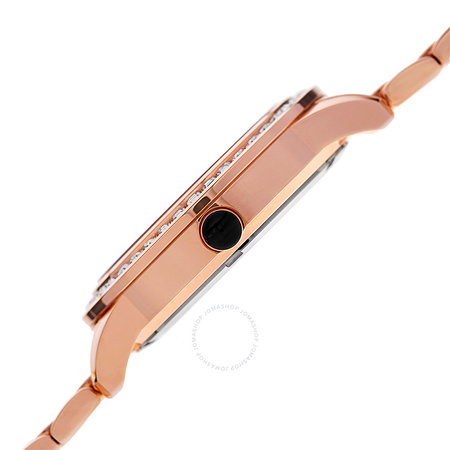 Burgi Silver and Gold Dial Rose Gold-tone Steel Case Ladies Watch BUR106RG