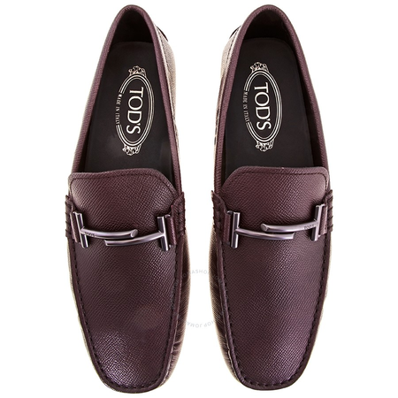 Tod's Men's Burgundy Leather City Gommini Driving Shoes XXM0LR0Q700PLTR801