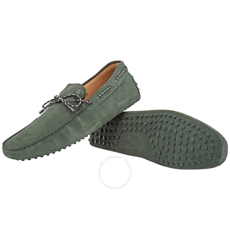 Tod's Men's Dark English Green Gommini Moccassin Driver Shoes XXM0GW05473RE0V809