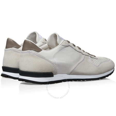 Tod's Men's High-Tech Fabric/ Suede Sneakers in White/Glace XXM0VJ0L8108PZ194B