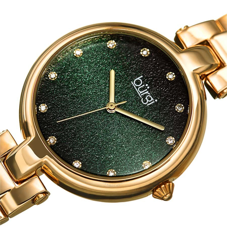 Burgi Ladies Glitter Ombre Swarovski Crystal Dial Bracelet Watch BUR226YGN