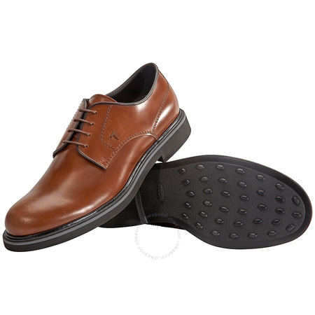 Tod's Men's Distressed Derby Shoes in Dark Natural XXM0ZR00C20AKTS003