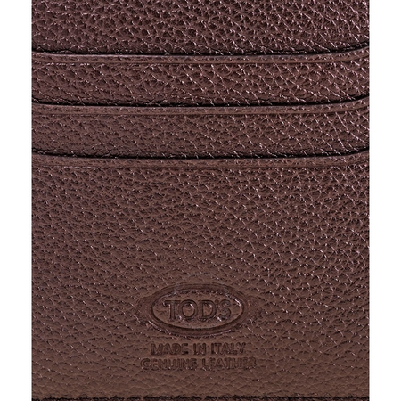 Tod's Men's Card Holder in Leather- Brown XAMAMUF0200SUNS810