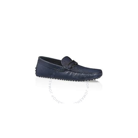 Tod's Men's  Semi-Glossy Leather Shoes-Light Blue Ink - XXM0GW0L910D9ZU817