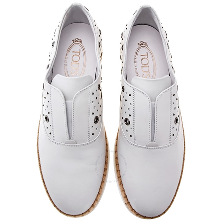 Tod's Womens Slip-On Shoes in White XXW0TV0J984BR0B001