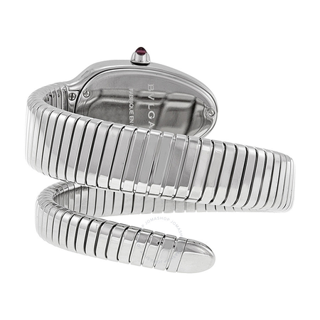 Bvlgari Serpenti Silver Dial Steel Bracelet Ladies Watch 101827
